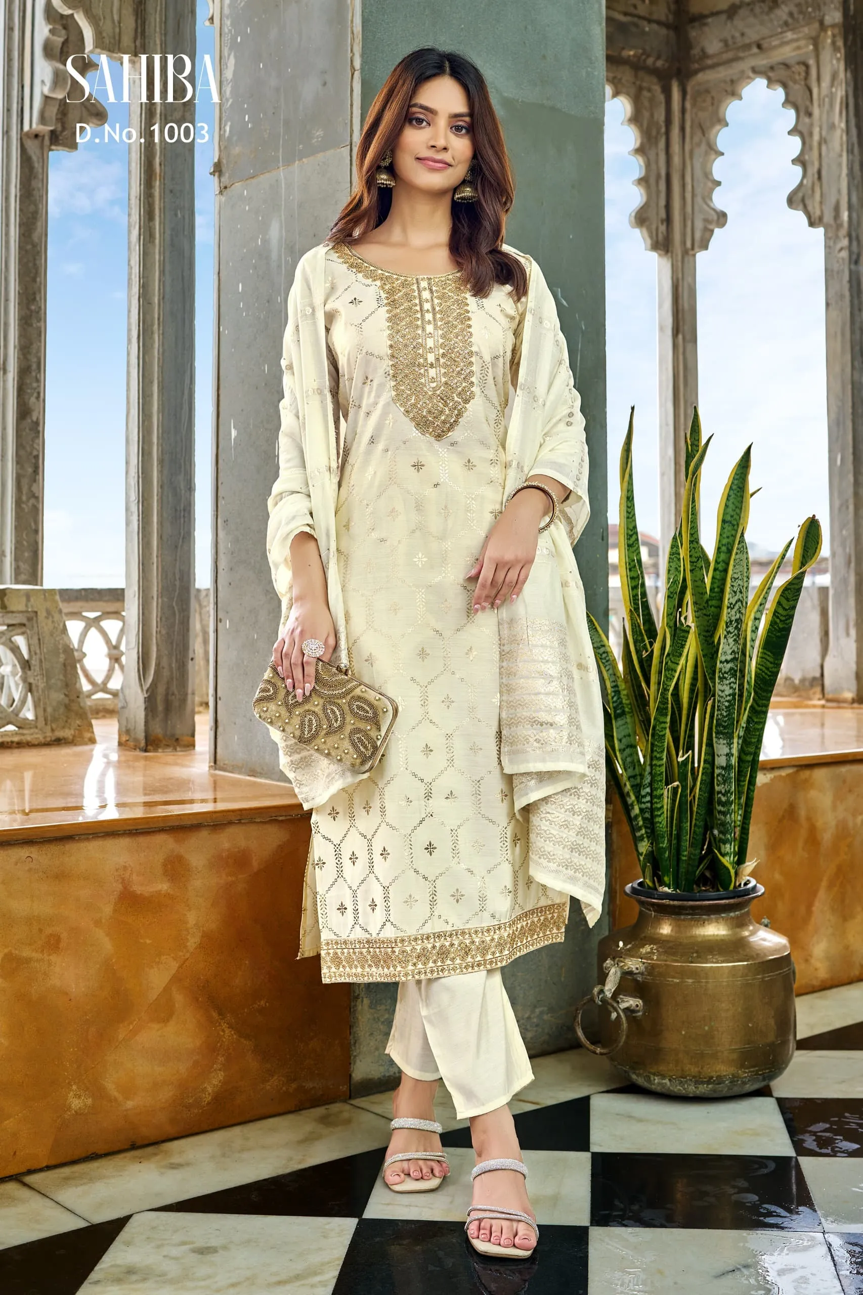 Sahiba Salwar suit With Kurti Pent - Image 9 in Surat